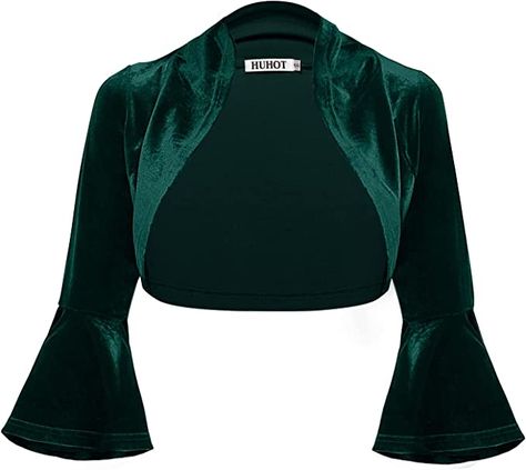 Amazon.com: HUHOT Burgundy Open Front Bolero Shrugs for Women Wedding Guest Cropped Cardigans Shrugs Jacket for Women : Clothing, Shoes & Jewelry Shrugs For Women, Velvet Shrug, Cropped Shrug, Bolero Shrug, Shrug Cardigan, Velvet Blazer, Jacket For Women, Velvet Jacket, Shrug Sweater