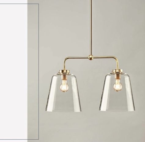 Hector Finch Classic Brass and Glass Double Pendant Double Pendant Light, Interior Garden Design, Bespoke Kitchen Island, Hector Finch, Glass Pendant Ceiling Light, Bar Pendant Lights, Mid Century Pendant, Interior Garden, Antique Lighting