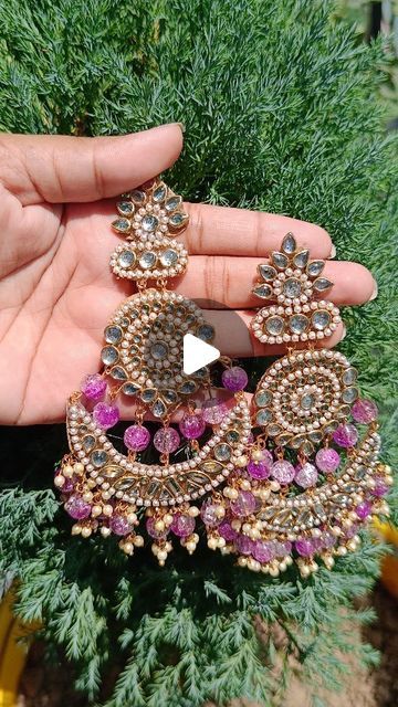 Allrounderme Crafter on Instagram: "Beautiful Kundan earrings making at home 😱🔥🔥 How to make stone earrings 👆#earrings #diy #kundan #handmade #crafts #instareels" How To Make Earrings At Home, Diy Kundan Jewellery, Jewellery Making At Home, Diy Necklace Making, Earrings Making, Fancy Earrings, Earrings Diy, Kundan Earrings, April 25