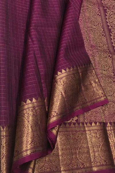 Latest Kanchi Pattu Sarees Wedding, Purple Pattu Saree, Bananas Saree, Koorai Saree, Saree Combination, Saree Color Combinations, Chanderi Silk Suits, Kanjeevaram Silk Saree, Katan Saree