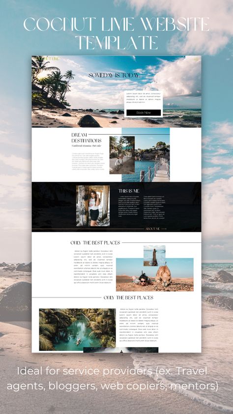 Service provider and blogger website template Showit Website, Coconut Lime, Website Design Inspiration, Builder Website, Website Template, Website Design, Web Design, Coconut, Design