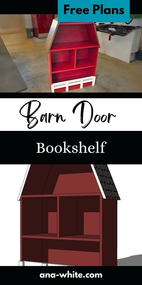 Barn Bookshelf, Bookshelf Diy, Farm Nursery Theme, Workbench Plan, Barn Bedrooms, Loft Flooring, Shelf Diy, Nursery Bookshelf, Farm Kids