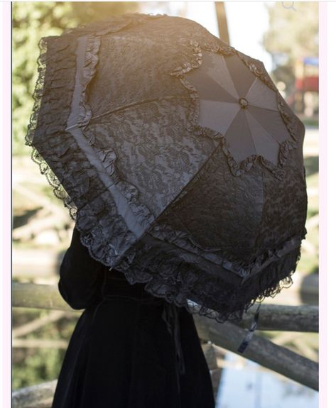 Gothic Umbrella, Black Parasol, Lace Umbrella, Lace Parasol, Dark In Love, Gothic Shop, Black Umbrella, Umbrellas Parasols, Gothic Clothing