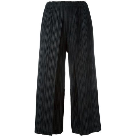 Pleats Please By Issey Miyake pleated culottes ($430) ❤ liked on Polyvore featuring pants, capris, black, pleated trousers, pleated pants and pleats please by issey miyake Issey Miyake Pleats Please Pants, Issey Miyake Pants, Black Pleated Pants, Black Pleated Trousers, Pleated Culottes, Issey Miyake Pleats, Issey Miyake Pleats Please, Pleats Please, 80s Style