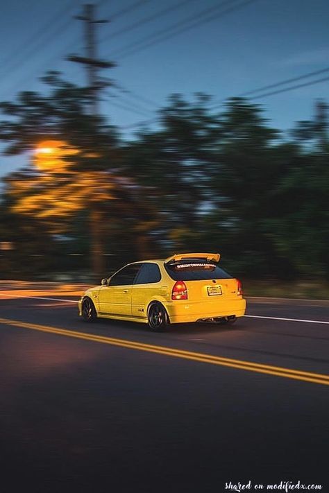 Custom yellow Honda Civic Ek9 Type R ride | Modified hot hatch Honda Civic Ek9 Hatchback, Honda Civic Hatchback Wallpapers, Honda Civic Ek9 Type R Wallpaper, Ek Hatch Wallpaper, Ek9 Type R Wallpaper, Honda Ek9 Wallpaper, Honda Ek9 Type R, Ek9 Modified, Ek9 Wallpaper