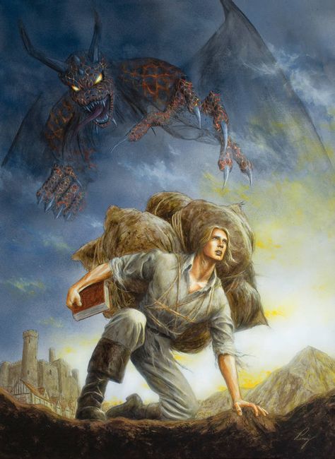 Pilgrims Progress, John Bunyan, The Pilgrim's Progress, Illustration Board, Bible Images, Prophetic Art, Christian Movies, Jesus Christ Images, Biblical Art