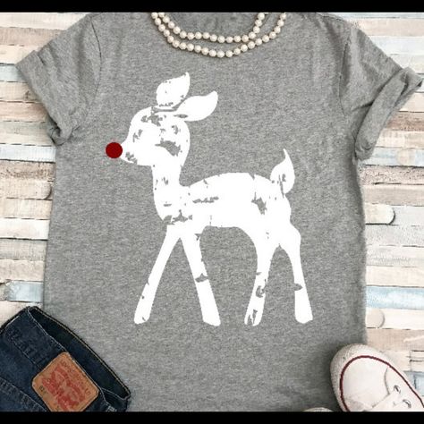 All Sizes Available, Many Colors To Choose From. Brand New Lolajeandesigns.Com Rudolph Svg, Christmas Shirts Vinyl, Diy Christmas Shirts, Rudolph Red Nose, Rudolph Red Nosed Reindeer, Deer Svg, Reindeer Svg, Cricut Christmas Ideas, Christmas Tee Shirts