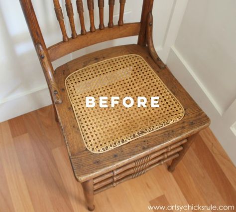 old cane wood chair Cane Bottom Chair Makeover, Caned Chair Makeover, Came Chair Makeover, Cane Furniture Repair, Fabric On Furniture, Fabric Covered Furniture, Cane Chair Makeover, Covered Furniture, Furniture Remake