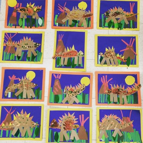 Art with Mr. Giannetto: Kindergarten Dinosaurs Dinosaur Collage, Projects For Kindergarten, Kindy Art, Dinosaurs Kindergarten, Dinosaur Art Projects, Collages Art, Dinosaur Projects, Kindergarten Art Lessons, Dinosaurs Preschool