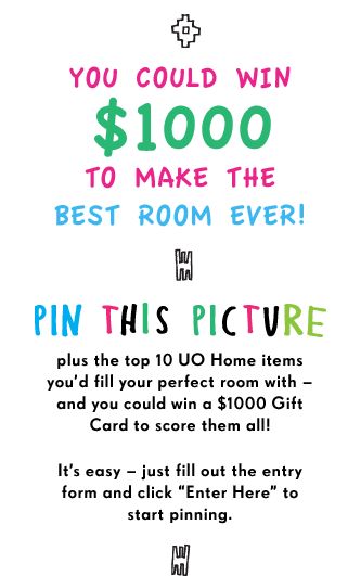 pinning for winning? "uo X Pinterest Back To College Contest"", Urban Outfitters X Pinterest Contest, Uo X Pinterest Back To College Contest, Uo X Pinterest Contest, Urban Outfitters Room, Urban Rooms, Dorm Style, Linda Thompson, Dream Dorm