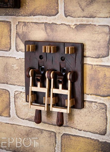 Frankenstein Light Switch, Steampunk Rooms, Décor Steampunk, Steampunk Bedroom, Steampunk House, Steampunk Lighting, Steampunk Decor, Light Switches, Mad Scientist