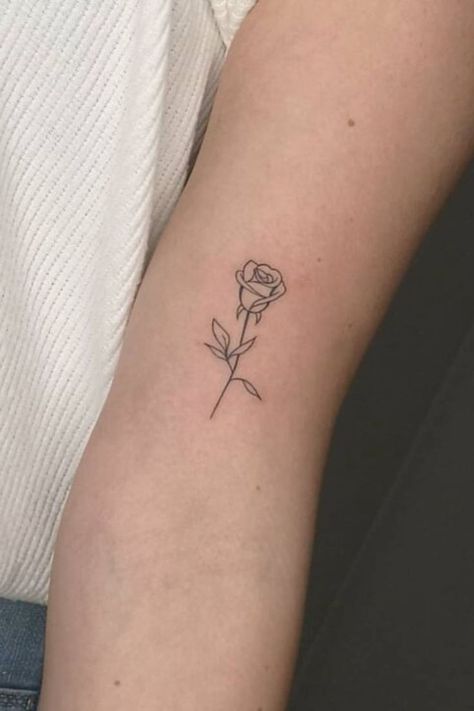 "From tiny symbols to delicate lines, these 20 dainty small tattoos prove that good things come in small, elegant packages." Dainty Small Tattoos, Tiny Rose Tattoo, Tiny Symbols, Small Dainty Tattoos, Dainty Tattoos, Subtle Tattoos, Rose Tattoo, Minimalist Tattoo, Simple Lines