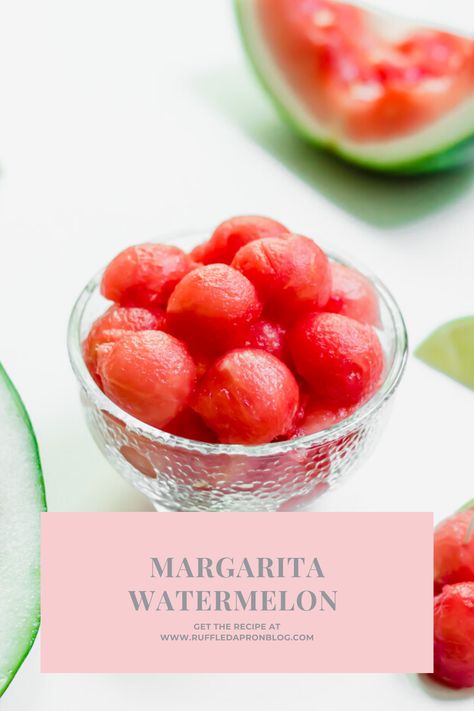 Drunken Watermelon, Fancy Sushi, Boozy Fruit, Frozen Watermelon Margarita, Watermelon Recipe, Watermelon Ball, Ruffled Apron, Frozen Cocktail, Watermelon Cocktail