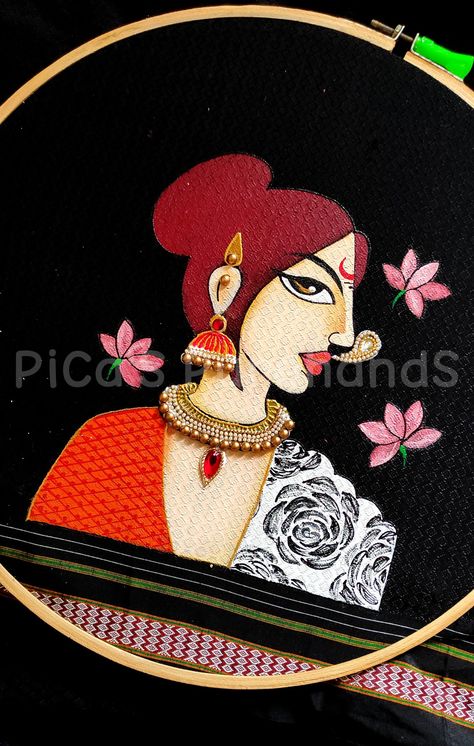 Blouse Fabric Painting, Painting On Blouse Back, Cloth Painting Ideas, Fabric Painting On Blouse Back, Fabric Painting On Clothes Ideas, Painting On Fabric Ideas, Cloth Painting Fabrics, Painting On Blouse, Paintings On Fabric