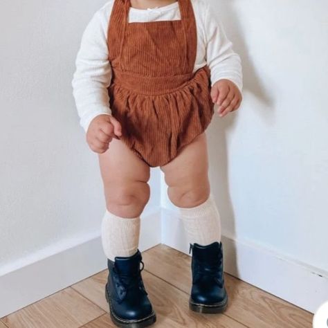 A sweet and stylish romper perfect for any occasion. This romper features a relaxed fit, adjustable suspenders, and a deep front pocket. Made from soft corduroy in a warm praline hue.

#rompers #corduroy #suspenders #spring #summer Baby Girl Outfit Inspiration, Honey Outfits, Baby Fall Outfits, Fall Baby Outfits, Boho Baby Girl Clothes, Fall Toddler Outfits, Toddler Fits, Halloween Costumes To Make