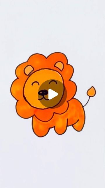 Creative Drawing for kids on Instagram: "How to draw a Lion #reels #draw #drawing #art" Lion Painting Tutorial, How To Draw A Lion Easy, Drawing Ideas For Kids Step By Step, How To Paint A Lion, How To Draw A Lion Step By Step, How To Draw Lion, How To Draw Animals For Kids, Cartoon Lion Drawing, How To Draw A Lion