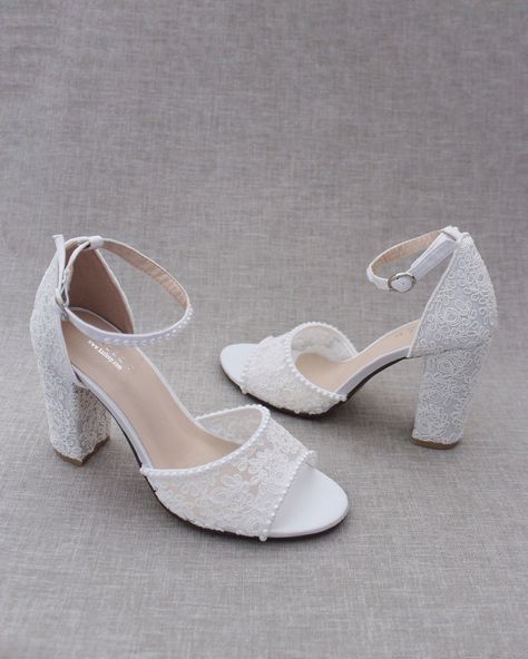 Shoes For Brides, Shoes Editorial, Off White Shop, Bridal Shoe, Flower Girl Shoes, Bridal Flats, Satin Shoes, Block Heel Sandals, Wedding Sandals