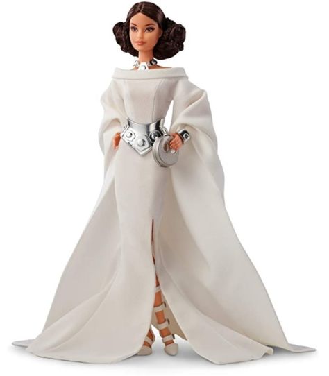 We Interrupt Your 2020 to Bring You These NEXT LEVEL Crazy Star Wars Barbies | the disney food blog Leia Star Wars, Star Wars Princess Leia, Star Wars Princess, White Gown, Princess Leia, Barbie Collector, Barbie Doll, Star Wars, White