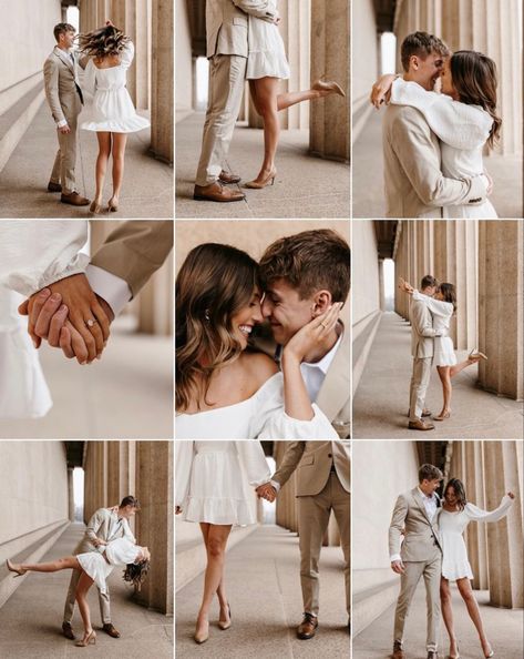 Engagement Theme Photoshoot, Tan Suit Engagement Pictures, Engagement Photo Color Coordination, Engagement Photo Shoes, Self Engagement Photos, Engagement Photo Inspo Classy, Detail Engagement Photos, Engagement Photos High School Sweetheart, Engagement Photos Mood Board