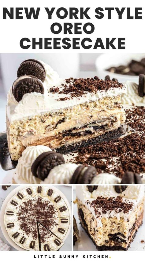 Cheesecake Recipes Oreo, New York Oreo Cheesecake, New York Style Cheesecake Cupcakes, The Best New York Style Cheesecake, Extra Creamy Oreo Cheesecake, 6 Inch Oreo Cheesecake Recipe, Amazing New York Cheesecake, Cheesecake Factory Oreo Cheesecake, Cream Cheese Recipes Dessert