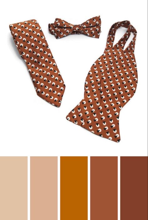 Necktie and bowtie Wedding Copper, Groom Suspenders, Earth Tone Wedding, Velvet Bow Tie, Terracotta Wedding, Copper Wedding, Suspenders Men, Floral Bow Tie, Brown Fall