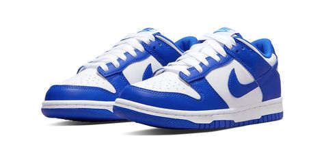 Nike Dunk Low Racer Blue, Dunk Low Racer Blue, Nike Dunk Low Kentucky, Dunk Low Nike, All Nike Shoes, Exclusive Sneakers, Cute Nike Shoes, Nike Dunk High, Cute Nikes