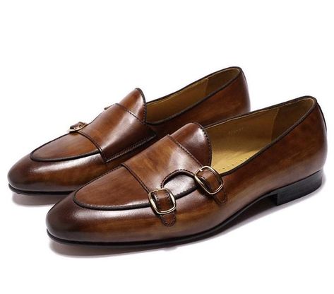 Mens Loafers Casual, Retro Heels, Mens Loafers Shoes, Mens Loafers, Footwear For Men, Monk Strap Shoes, Genuine Leather Boots, Casual Dress Shoes, Wedding Dress Shoes