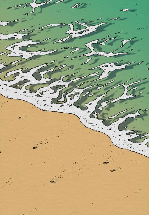 Water Study, Water Drawing, Wallpaper Magazine, Niall Horan, Scenery Wallpaper, The Sand, Graphic Illustration, Art Wallpaper, Art Inspo