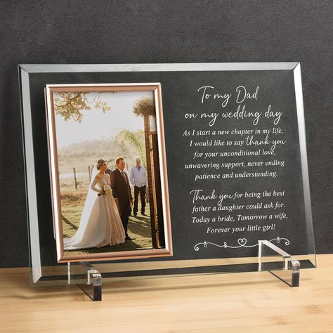 Father of The Bride gifts from Daughter on Her Wedding Day, Dad Picture Frame, Thank You Gift for Daddy Father Of The Bride Gifts, Dad Picture Frame, Perfect Wedding Pictures, Daughter On Her Wedding Day, Father Daughter Wedding, Dad Pictures, Father Of The Bride Gift, Dad Wedding Gift, Stunning Wedding Photos