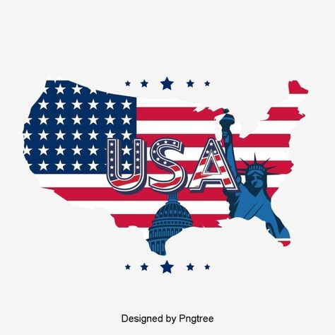 Usa Logo Design, American Flag Illustration, Usa Illustration, Usa Images, Map Clipart, Usa Aesthetic, Usa Culture, Usa Stickers, Logo Usa