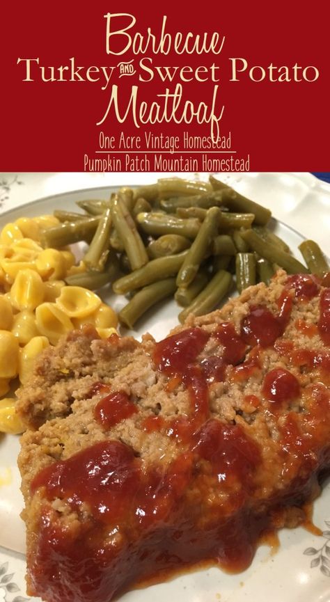 sweet potato meatloaf Honey Pepper Chicken Tenders, Sweet Potato Meatloaf, Turkey Barbecue, Barbecue Turkey, Barbecue Meatloaf, Turkey And Sweet Potato, Ground Beef Meatloaf, Turkey Sweet Potato, Turkey Pumpkin Chili