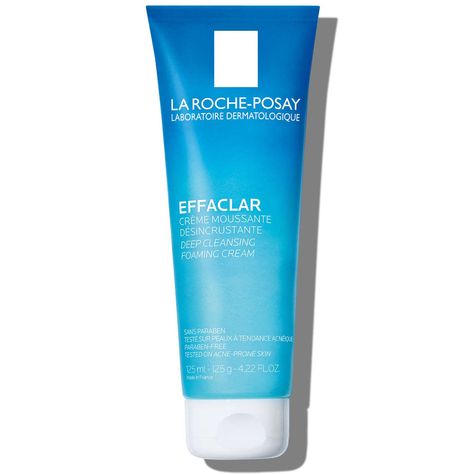 La Roche-Posay Effaclar Deep Cleansing Foaming Facial Cleanser Oily Skin Face, Cleanser For Sensitive Skin, La Roche Posay Effaclar, Daily Face Wash, Cleanser For Oily Skin, Cream Texture, Acne Cleansers, Cream Face, Foaming Facial Cleanser