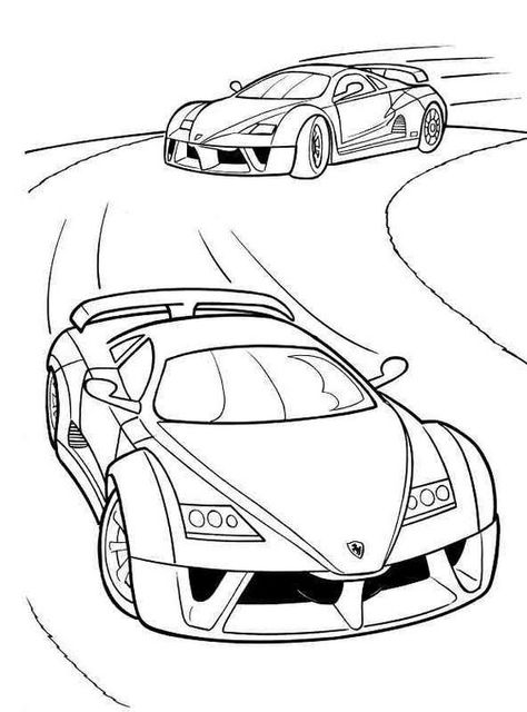 Hot Wheels Colouring Pages, Race Car Coloring Pages, Image Halloween, Kids Worksheets Preschool, Cars Coloring Pages, Princess Coloring, Color Magic, Easy Coloring Pages, Car Colors