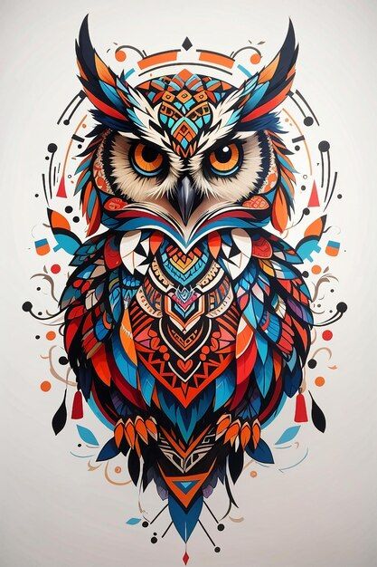 Colorful Owl Drawing, Owl Alebrije, Zentangle Animals Art, Colorful Owl Art, Geometric Owl Tattoo, Owl Paintings, Cute Owls Wallpaper, Owl Tattoo Design, Owl Wallpaper