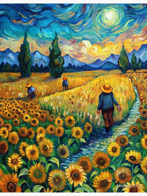 #wall art #farmer #farm #agriculture Farmer Painting, Starry Night Art, Vincent Van Gogh Art, Arte Van Gogh, Van Gogh Art, Pretty Drawings, Impasto Painting, Art Drawings Sketches Creative, Scenery Wallpaper