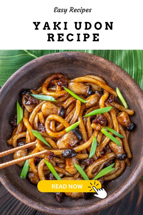 Savor this delicious Yaki Udon recipe! Stir-fried udon noodles with fresh vegetables and a savory sauce make for a quick, easy, and flavorful meal. Perfect for any occasion. 
Click to get the full recipe and start cooking today!
#YakiUdon #JapaneseCuisine #StirFry #EasyRecipes #ComfortFood. Yaki Udon Recipe, Udon Noodle Recipe, Udon Noodles Recipe, Fried Udon, Udon Recipe, Yaki Udon, Miso Soup Recipe, Meatball Maker, Japanese Recipe