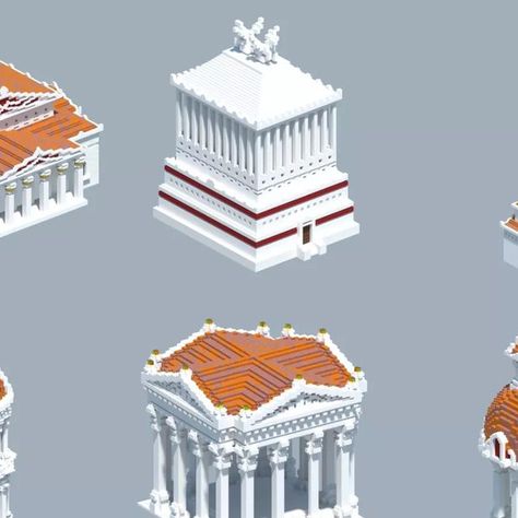 Greek Architecture Minecraft, Minecraft Colosseum, Greek Minecraft Builds, Minecraft Greek Buildings, Greek Minecraft, Greek Buildings, Minecraft Kingdom, Minecraft Idea, Roman House