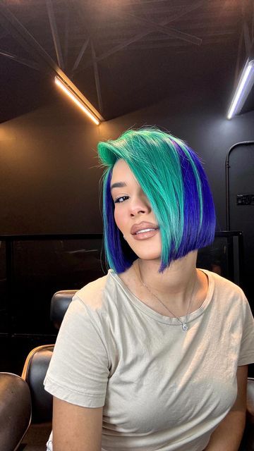 Geovanny Rene Marrero Martínez on Instagram: "💚💙💚💙💚💙💚  #haircolor #bob #hairstyles #iroiro #pravana #trussprofessional" Bob Hairstyles, Hair Color, Hairstyles, Hair Styles, On Instagram, Color, Instagram, Hair Colour