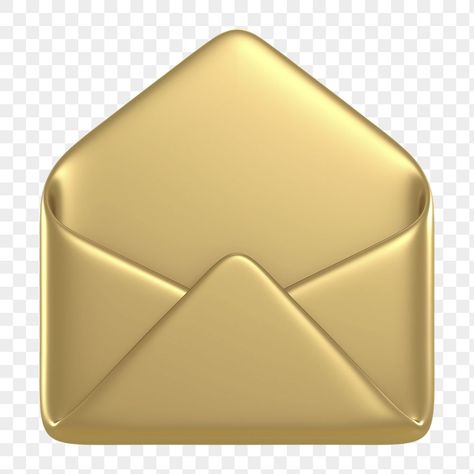 Envelope Png, Open Envelope, Envelope Icon, Graphic Design Newspaper, Email Icon, Gold Envelope, Graphic Design Cards, 3d Png, Gold Envelopes