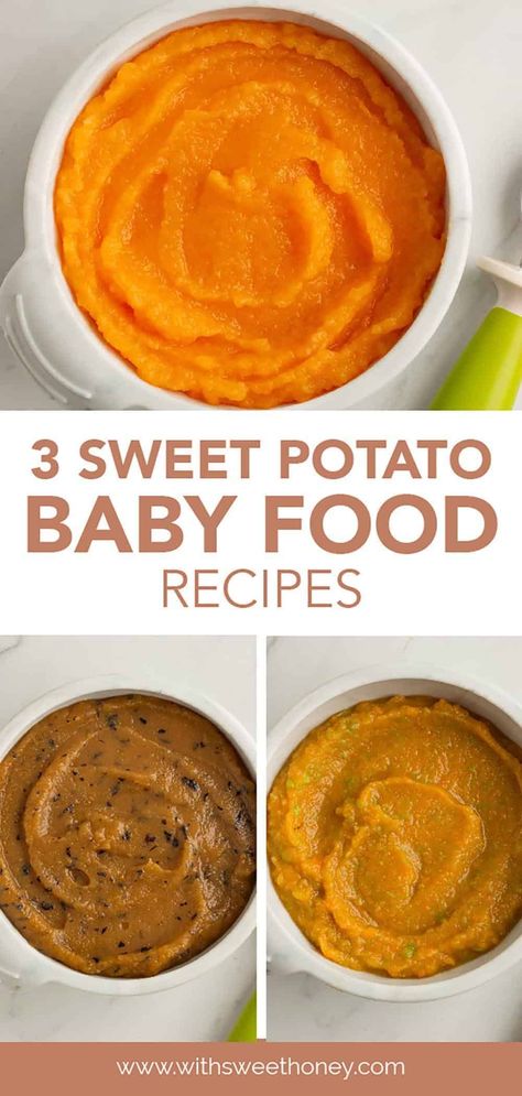 If you’re looking to add some sweet potato to your baby’s diet, you’ve come to the right place! We’ve created 3 flavorful baby food combinations that are simple to make and made with vegetables and fruit for baby in stage 2 of eating. #babyfood #toddlerfood Butternut Squash For Baby, Sweet Potatoes For Baby, Butternut Squash Baby Food, Sweet Potato Baby Food, Baby Food Recipe, Baby Food Combinations, Diy Baby Food, Butternut Squash Puree, Easy Baby Food Recipes