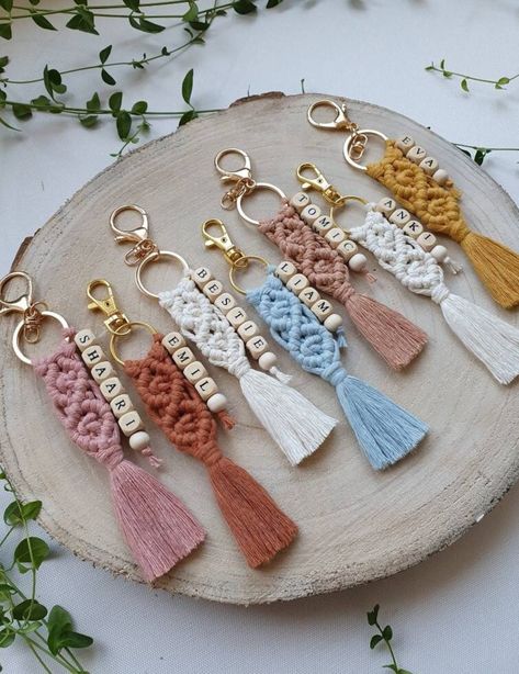 This Keychains item by TamiArtDeko has 2737 favorites from Etsy shoppers. Ships from Germany. Listed on 10 Nov, 2023 Gifts For Wedding, Maid Of Honor Gift, Gift For Bridesmaids, Macrame Keychain, Quick Crochet Patterns, Boho Bridal Shower, Personalized Wedding Gift, Bridesmaid Proposal Gifts, Maid Of Honour Gifts