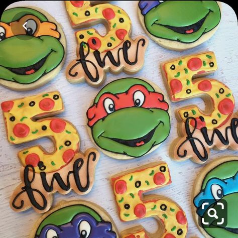 Tmnt Cookies, Ninja Turtle Cookies, Ninja Turtle Birthday Cake, Ninja Turtle Theme, Outdoors Tattoos, Mutant Ninja Turtles Party, Karate Birthday, Tattoos Celebrities, Turtle Birthday Parties