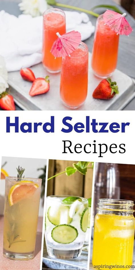 Dive into the World of Hard Seltzer with These Amazing Recipes | Hard Seltzer Recipes | Must try cocktail recipes | Mix it up with these Hard Seltzer cocktails #Cocktails #HardSeltzer #WhiteClaw #LowCal #Drinks #Recipes Vodka Seltzer Cocktails, Seltzer Cocktails, Homemade Alcohol, Wine Education, Hard Seltzer, Wine Travel, Drinks Recipes, Low Cal, Amazing Recipes