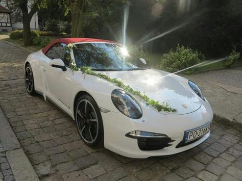 Poland Poznan Porsche wedding car Wedding Car Porsche, Wedding Porsche, Porsche Wedding, Poland Poznan, Just Married Car, Museum Wedding, Porsche Panamera, Just Married, Sport Cars