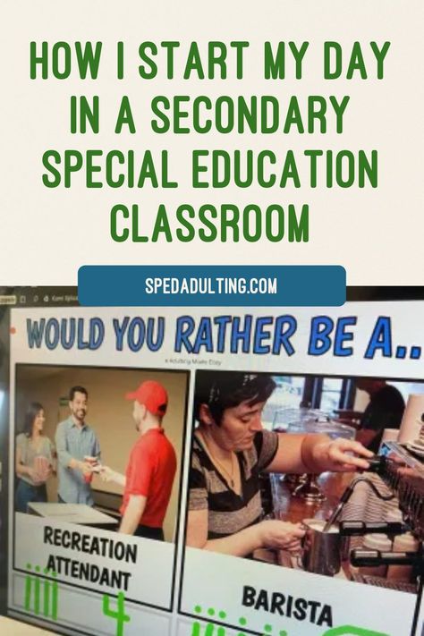 Secondary Life Skills Classroom, Special Ed Morning Meeting, Special Education Administration, Transition Special Education, High School Morning Meeting, Severe And Profound Classroom Activities, Secondary Special Education Classroom, Vocational Tasks Special Education, High School Special Education Activities