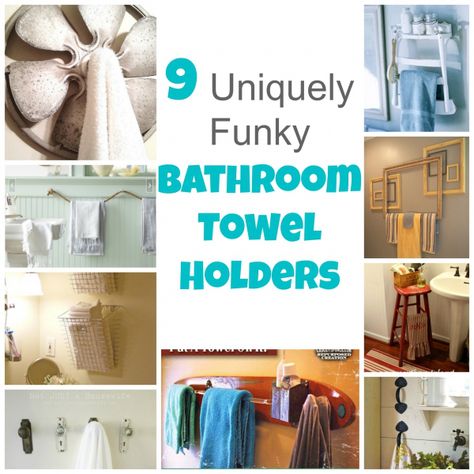 9 Uniquely Funky Bathroom Towel Holders Diy Hand Towel Holder, Bathroom Hand Towel Holder Ideas, Diy Towel Holder, Hand Towel Holder Ideas, Hand Towel Holder Bathroom, Towel Holder Diy, Funky Bathroom, Bathroom Hand Towel Holder, Bath Towel Holder