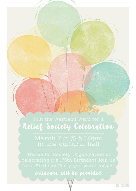 Lds Relief Society Activities, Rs Activities, Relief Society Birthday, Birthday Dinner Invitation, Lds Relief Society, Relief Society Activities, Activities Ideas, Personal Progress, Birthday Activities