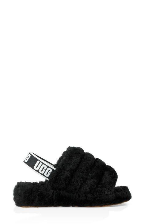 EUR 92.85 | Fluff Yeah Genuine Shearling Slide Slipper #fluff #yeah #genuine #shearling Uggs Slippers, Ugg Slipper, Cute Uggs, Fluff Yeah Slide, Fluffy Shoes, Ugg Slides, Ugg Sandals, Cc Shoes, Ugg Winter Boots