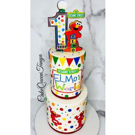 Cake Queen Tanya on Instagram: "🎉 Elmo’s World 🖍 • Topper by @tyhartistry__ • • • • #Me #cakes #summer #selfie #food #chocolate #dessert #instacake #follow #fashion #instagood #satisfying #instagram #like4like #cakestagram #repost #tbt #love #art #summer #travel #diy #foodie #cute #happy #photography #instagood #photooftheday #instadaily #beautiful" Elmos World Birthday Cake, Elmo’s World Birthday Cake, Elmos World Birthday Party, Elmo’s World Birthday Party, Sesame Street Birthday Cakes, Elmo Birthday Cake, Elmo First Birthday, Kid Cakes, Sesame Street Cake