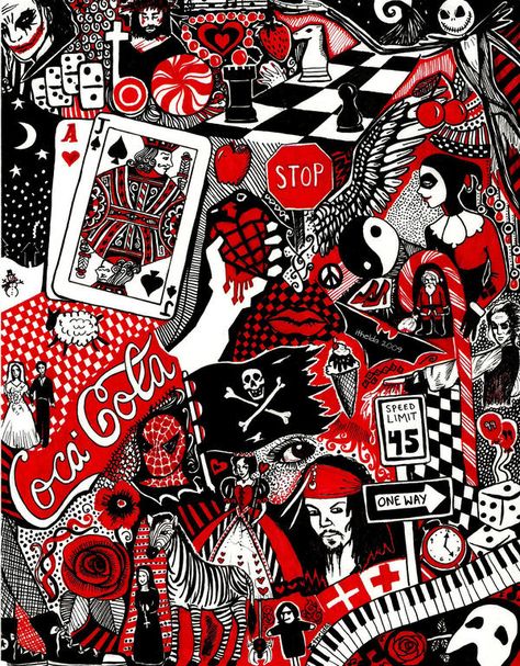 Red And White Wallpaper, White Doodle, Red And Black Wallpaper, Theme Background, Black And White Background, Art Style Inspiration, Black And White Aesthetic, Aesthetic Themes, Red Aesthetic